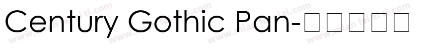 Century Gothic Pan字体转换